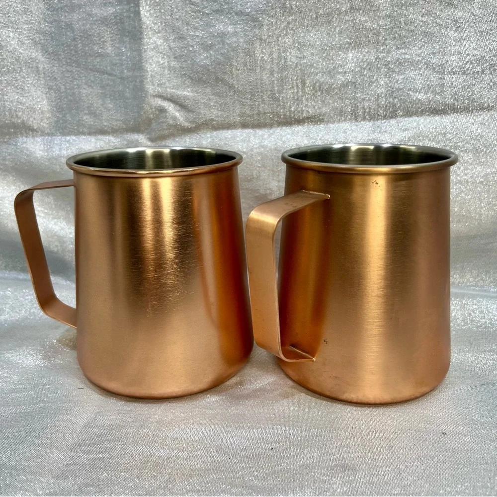 PIER 1 Pair of Copper Finish Stainless Steel Mugs